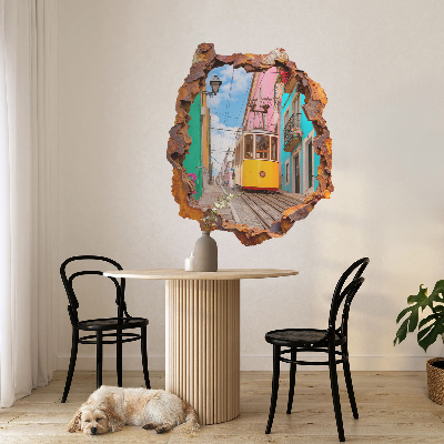 Autocolant spărtură 3D 50x60 Peisaj nostalgic