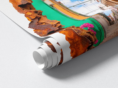 Autocolant spărtură 3D 50x60 Peisaj nostalgic