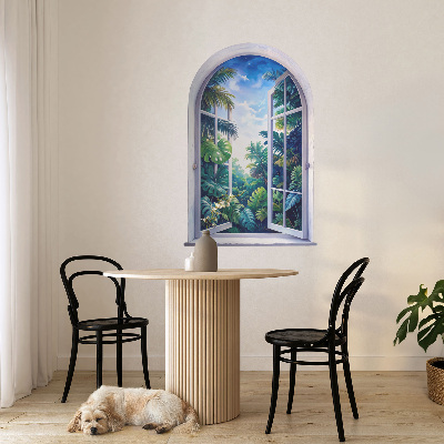 Fototapet fereastră 3D 40x60 Vedere tropicală