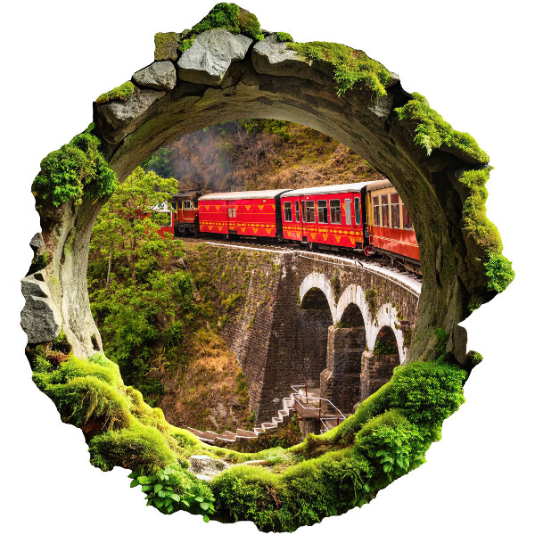 Autocolant spărtură 3D 56x60 Vedere verde