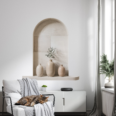 Abțibild de perete 3D 54x60 Vaze ceramice