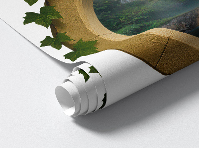 Fototapet fereastră 3D 60x52 Oază naturală