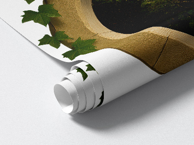 Fototapet fereastră 3D 60x52 Peisaj verde