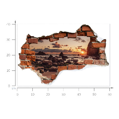 Autocolant spărtură 3D 60x40 Coasta Viselor