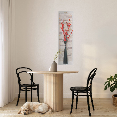 Abțibild de perete 3D 18x60 Flori și pietre