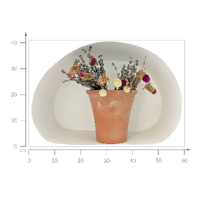 Abțibild de perete 3D 60x41 Flori uscate