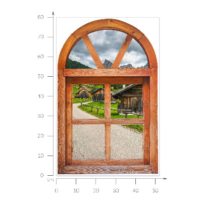 Fototapet fereastră 3D 52x80 Vederi la ferestre
