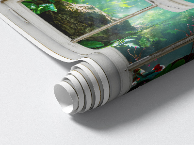 Fototapet fereastră 3D 51x80 Vedere exotică
