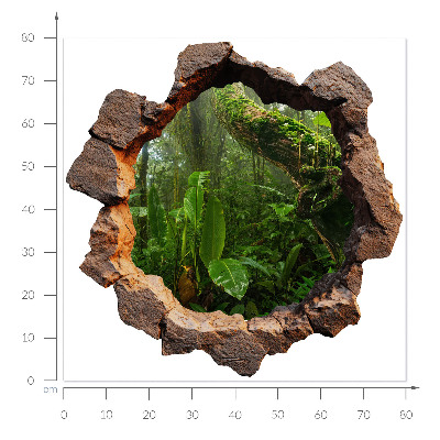 Autocolant spărtură 3D 80x79 Minunea verde