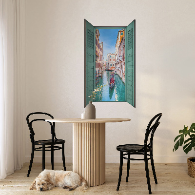 Fototapet fereastră 3D 46x80 Un canal pitoresc