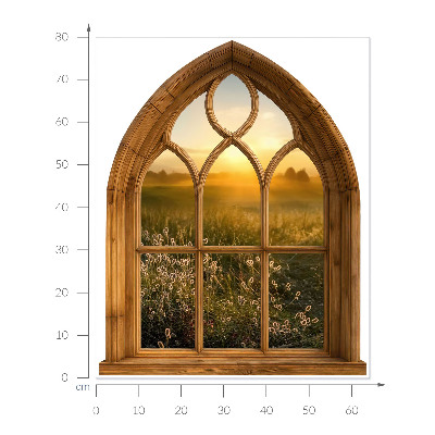 Fototapet fereastră 3D 64x80 Peisaj de fereastră