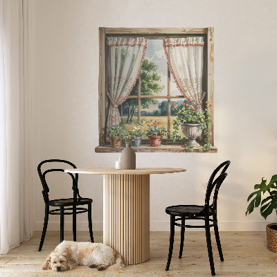 Fototapet fereastră 3D 78x80 Fereastră idilică