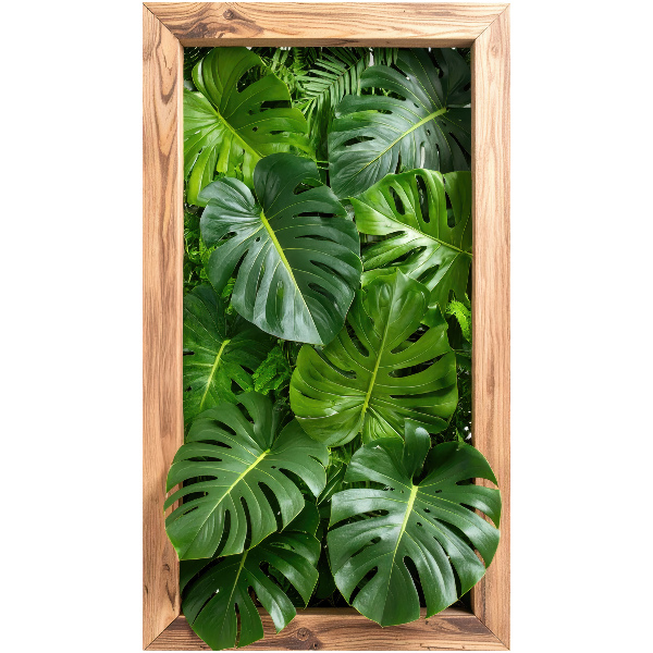 Fototapet fereastră 3D 46x80 Frunze de Monstera