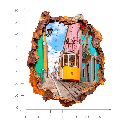 Autocolant spărtură 3D 66x80 Peisaj nostalgic