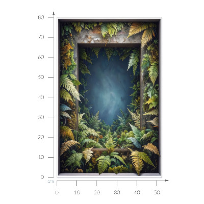 Fototapet fereastră 3D 52x80 Armonie naturală