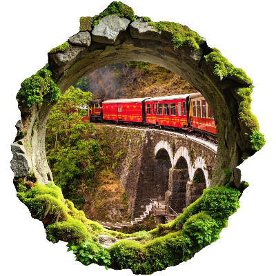 Autocolant spărtură 3D 74x80 Vedere verde