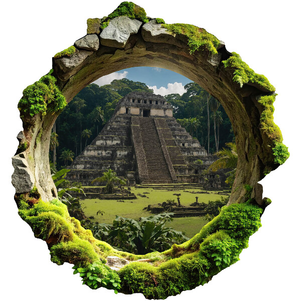 Autocolant spărtură 3D 74x80 Peisaj tropical