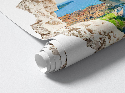 Autocolant spărtură 3D 80x79 Castelul Cliff