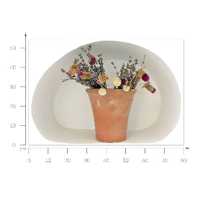 Abțibild de perete 3D 80x54 Flori uscate