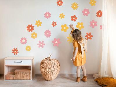 Autocolant pentru perete 100x140 Accente florale pastel intr-o varianta vesela