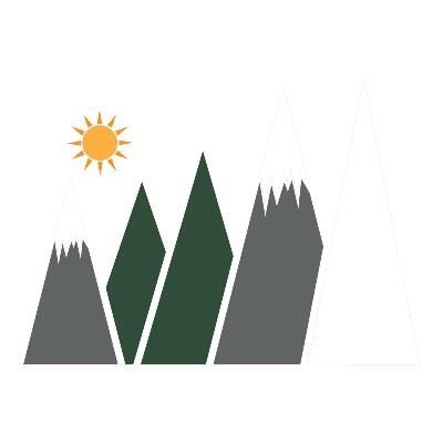 Autocolant de perete 100x161 Culmi muntoase acoperite cu ilustrație de zăpadă