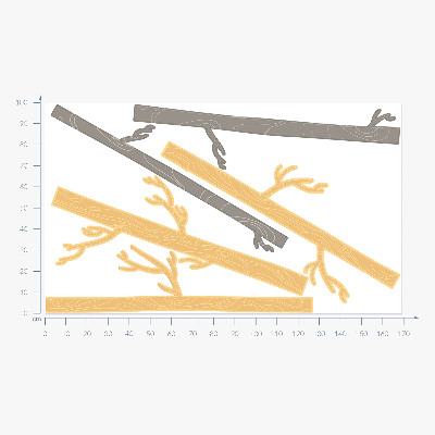 Autocolant pentru perete 100x169 Pădure pastelată cu copaci decorativi