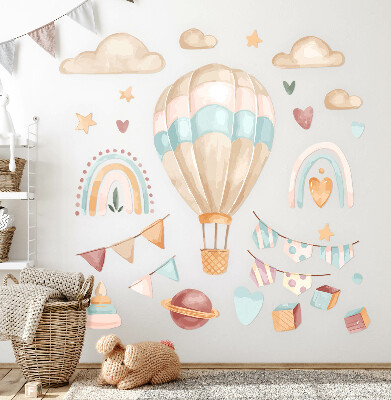 Autocolant perete 130x183 Modele pastelate de acuarelă Boho