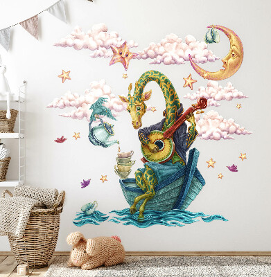 Autocolant pentru perete 80x110 Regatul animal într-o versiune de desene animate