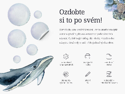 Autocolant de perete 80x119 Dinozaur roșu cu desene și vegetație