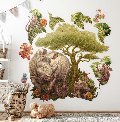 Autocolant de perete 80x86 Safari sălbatic într-o versiune pastel