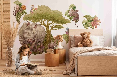 Autocolant de perete 80x86 Safari sălbatic într-o versiune pastel