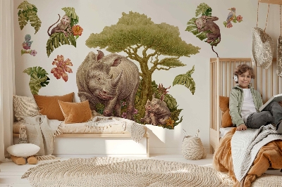 Autocolant de perete 80x86 Safari sălbatic într-o versiune pastel