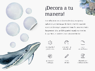 Autocolant perete 80x120 Rachete spațiale de astronauți în stil de desene animate