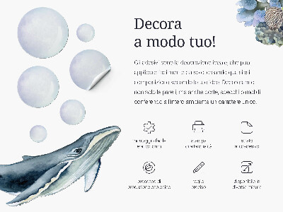 Autocolant perete 80x120 Rachete spațiale de astronauți în stil de desene animate