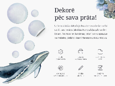Autocolant perete 80x120 Rachete spațiale de astronauți în stil de desene animate