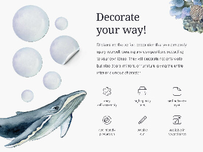 Autocolant perete 80x98 Un basm subacvatic cu animale marine