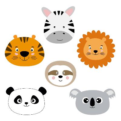 Autocolant perete 80x121 Un safari fermecător cu animale sălbatice
