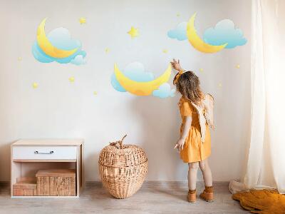 Autocolant pentru perete 80x128 Cer de noapte cu luna subtile si stele