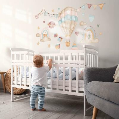 Autocolant perete 80x113 Modele pastelate de acuarelă Boho