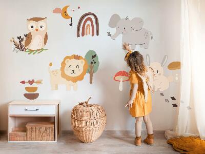 Autocolant perete 80x146 Model fermecător de animale în stil boho