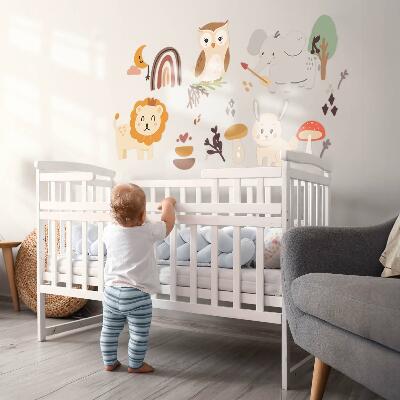 Autocolant perete 80x146 Model fermecător de animale în stil boho