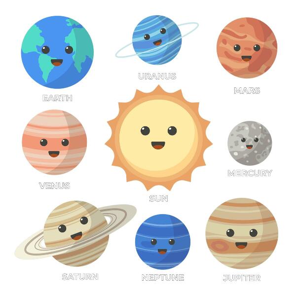 Autocolant perete 80x146 Planete minunate în dansul cosmic