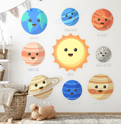 Autocolant perete 80x146 Planete minunate în dansul cosmic