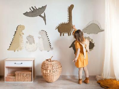 Autocolant de perete 80x122 Dinozauri drăguți pastel în stil boho