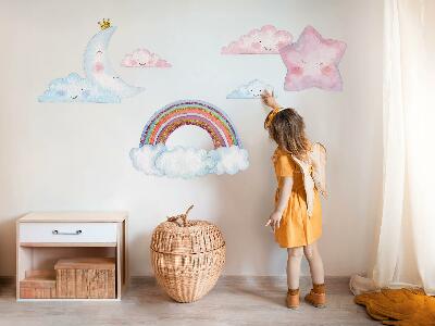 Autocolant de perete 80x110 Cer magic pastel în stil acuarelă