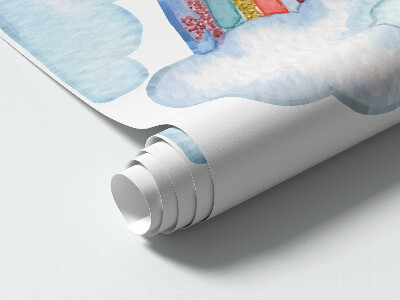Autocolant de perete 80x110 Cer magic pastel în stil acuarelă