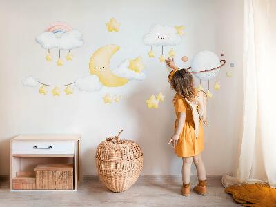 Autocolant pentru perete 80x108 Cerul și spațiul în pasteluri boho