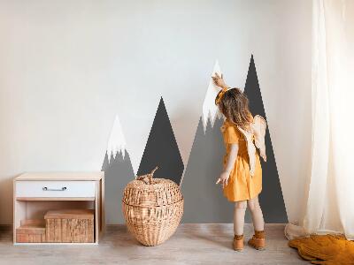 Autocolant pentru perete 80x127 Varfurile muntoase de iarnă într-o vedere ilustrativă