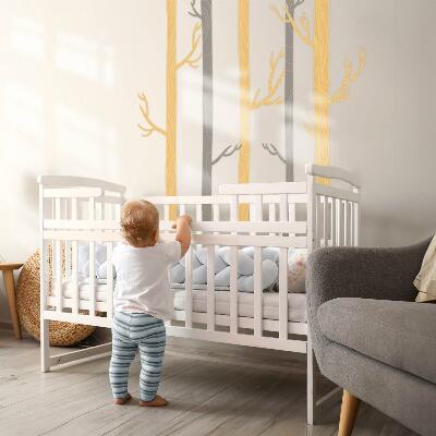 Autocolant pentru perete 80x135 Pădure pastelată cu copaci decorativi