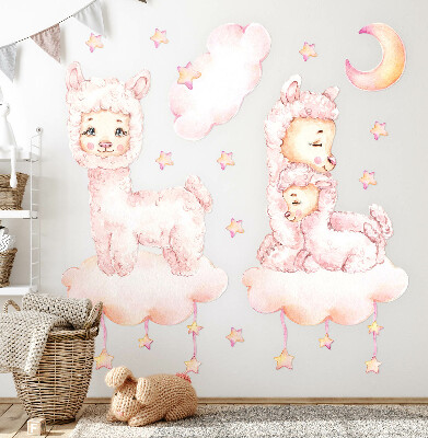 Autocolant perete 80x144 Pastel de oaie pe nori și stele